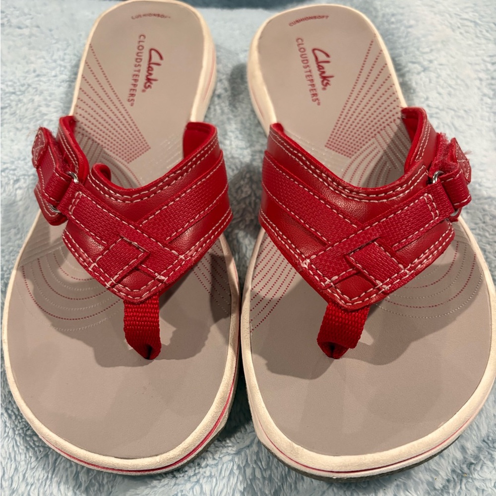 Clarks Women's Vibrant Red Sandals